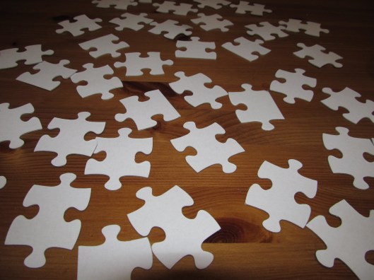 Pieces of the Puzzle Puzzle pieces, face down